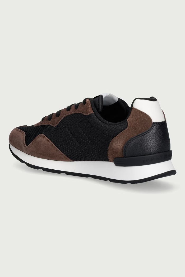Obuwie Tommy Hilfiger T HILFIGER CORE MIX RUNNER sneakersy męskie FM0FM06001 brązowy