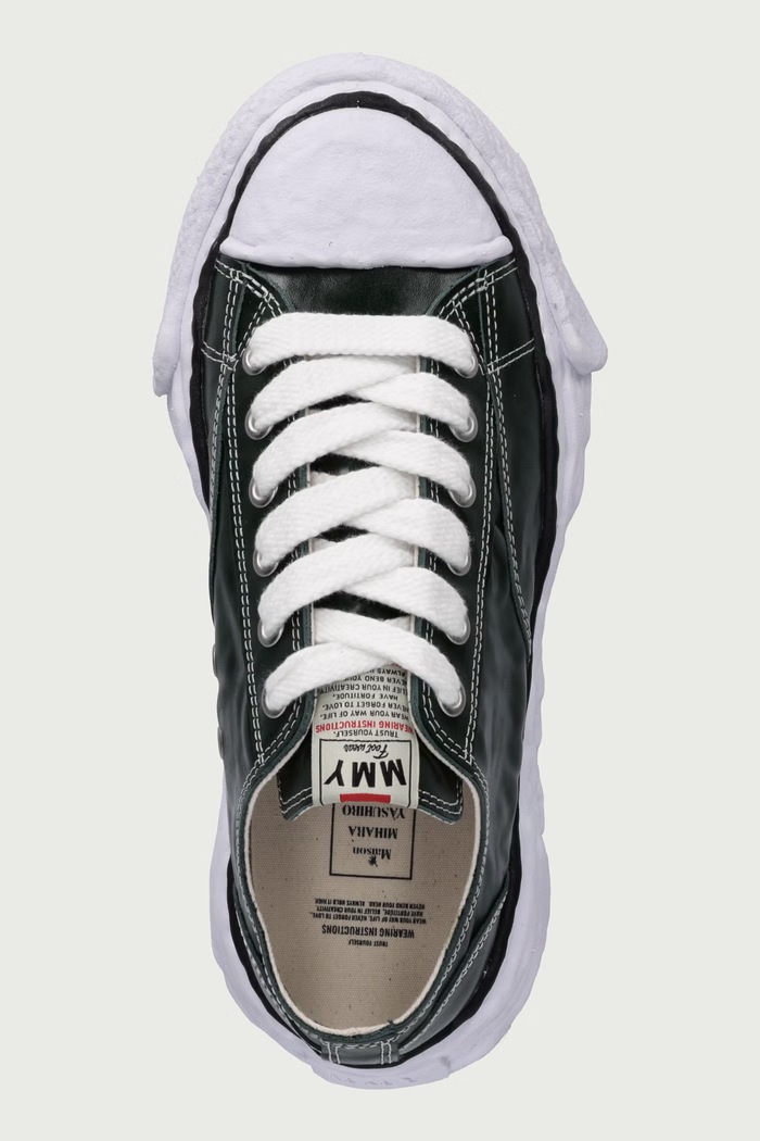 Tenisky pánské kožené Maison MIHARA YASUHIRO A17FW728 zelená