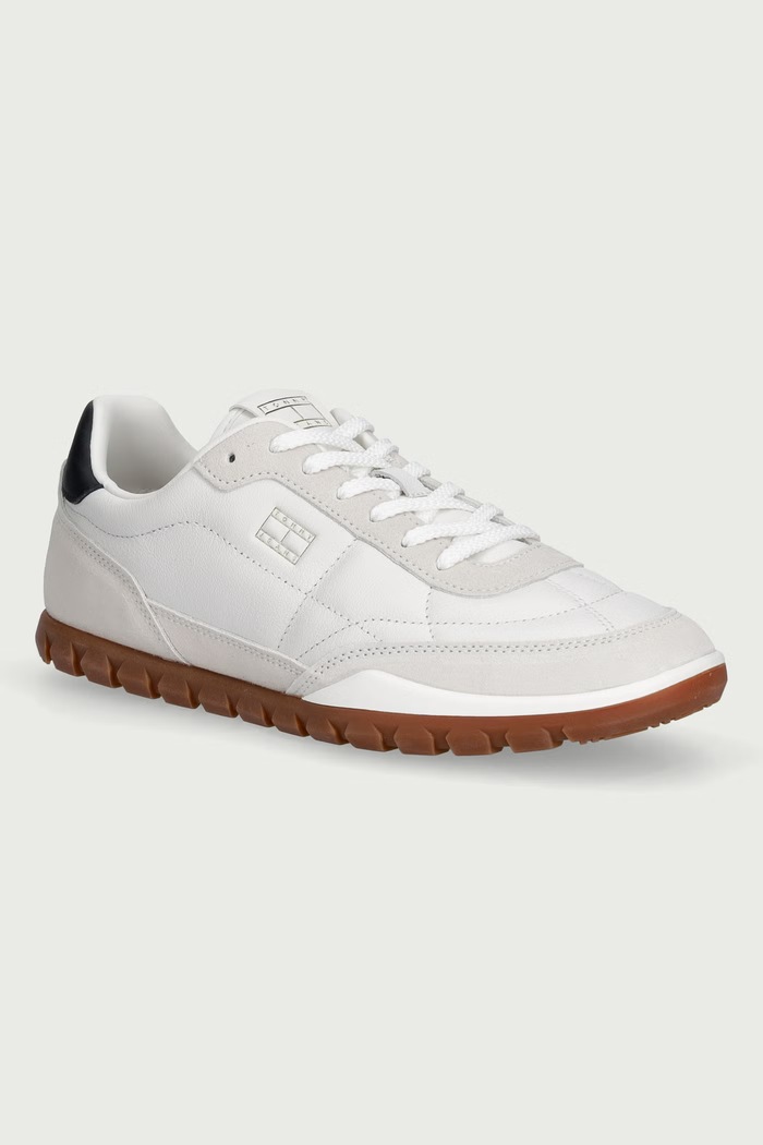 Tommy Jeans TOMMY JEANS LOW LTH sneakersy męskie skórzane beżowy EM0EM01794