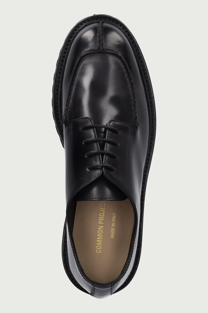 Apron Derby półbuty męskie skórzane Common Projects 2595 czarny