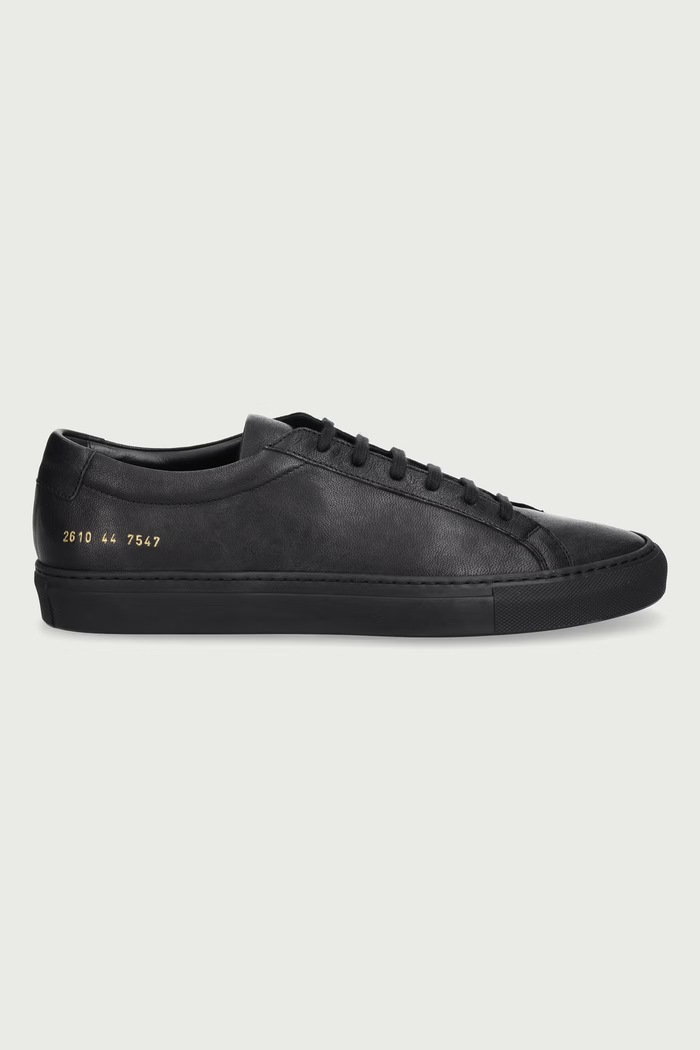 Common Projects Achilles Premium sneakersy męskie skórzane 2610 czarny AW26