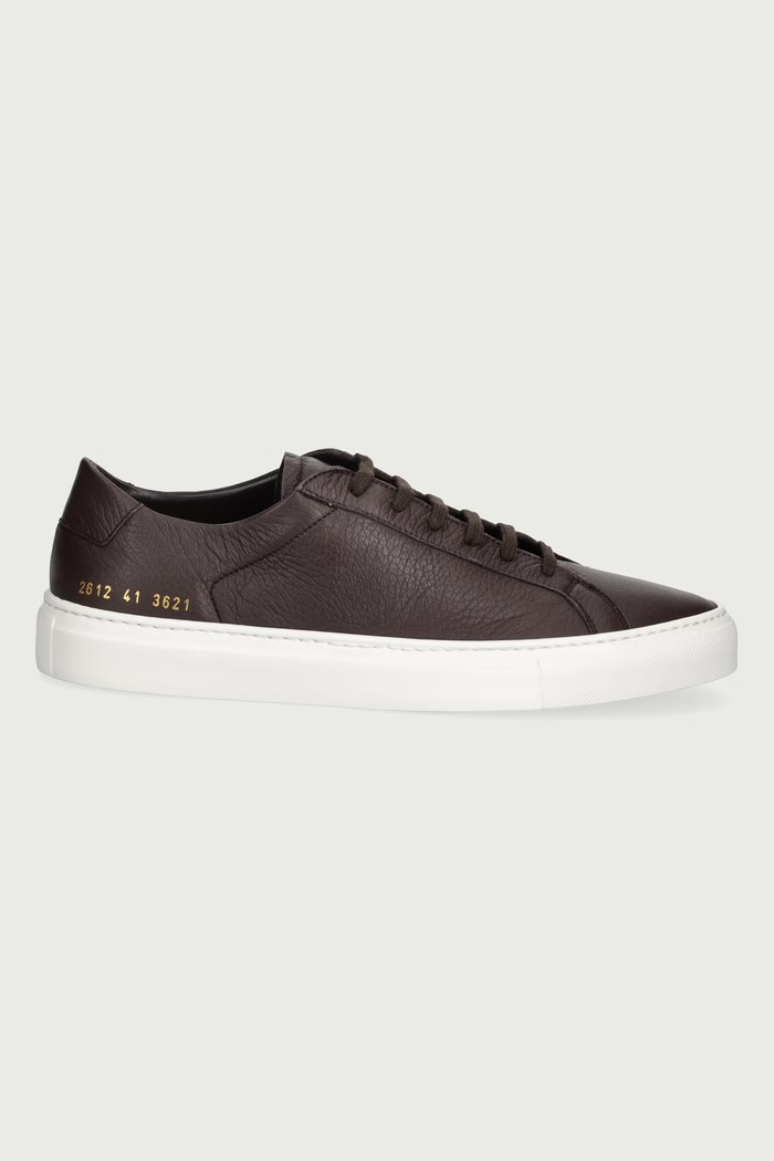 Common Projects Achilles Piuma sneakersy męskie skórzane 2612 brązowy AW26