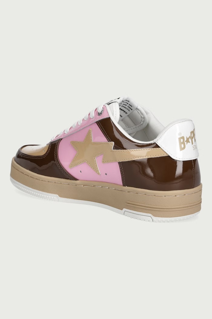Obuwie A Bathing Ape BAPE STA #6 sneakersy męskie skórzane 0ZXSHM306911Q brązowy