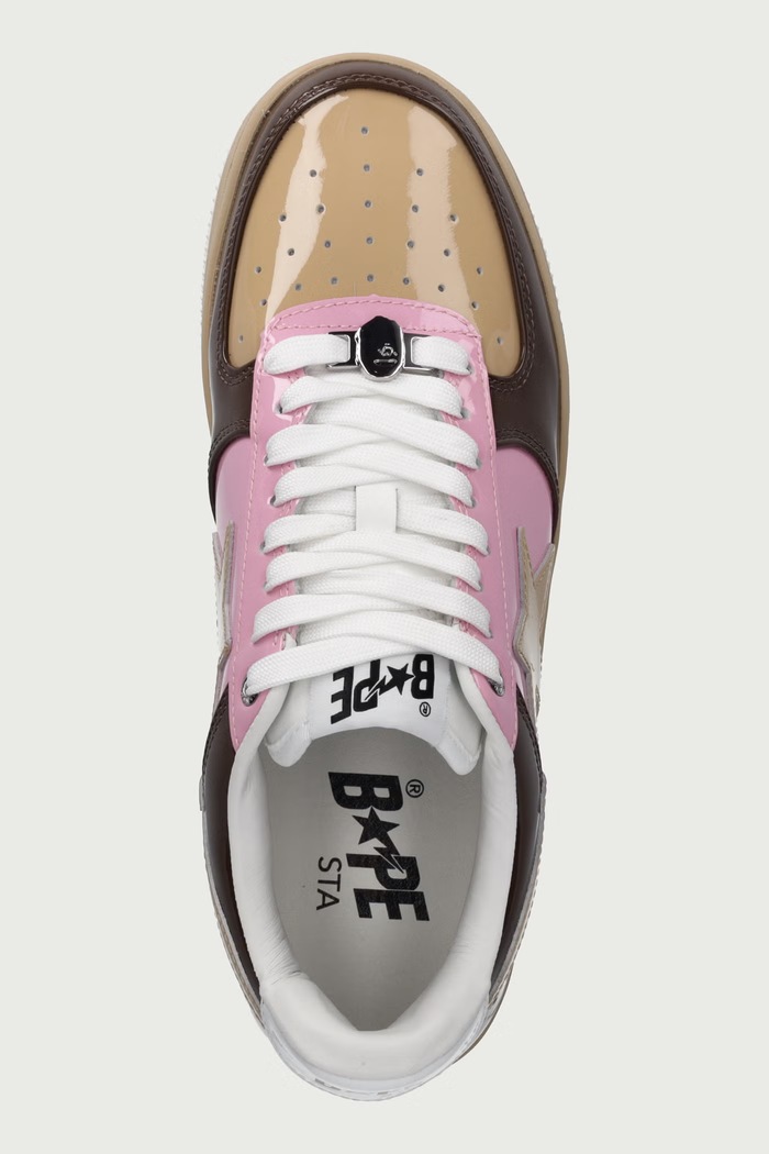 BAPE STA #6 sneakersy męskie skórzane A Bathing Ape 0ZXSHM306911Q brązowy
