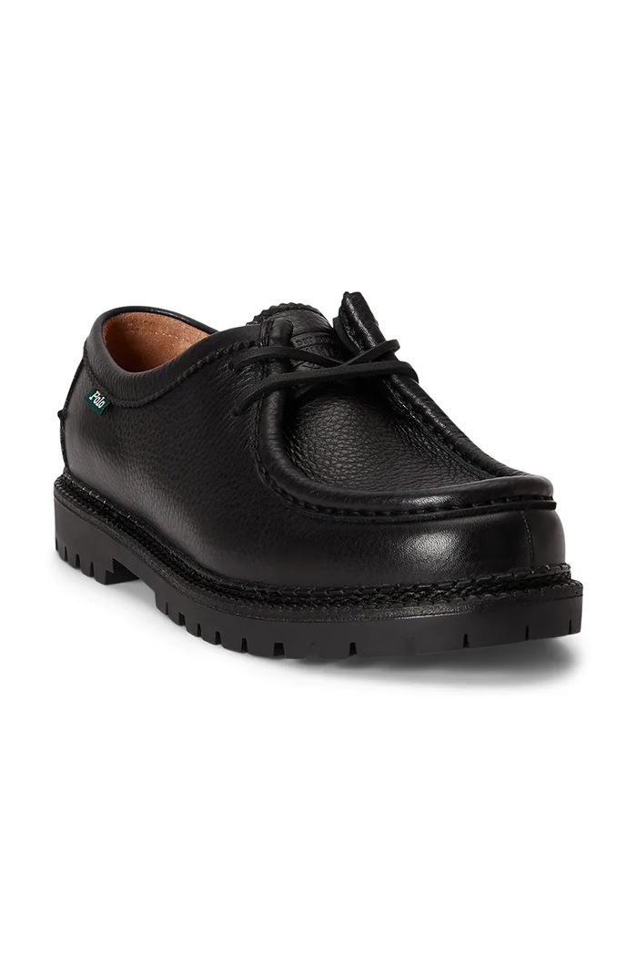 Polo Ralph Lauren Półbuty męskie skórzane 803P15860001 czarny AW26