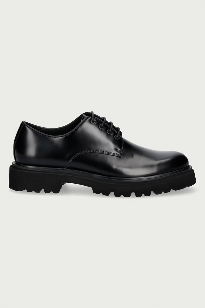 Steve Madden Półbuty męskie skórzane Motala 12000979.017 czarny AW26