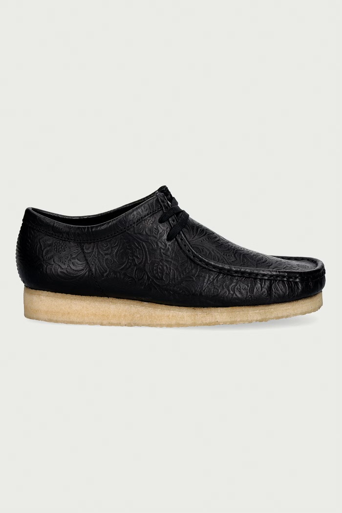 Clarks Originals Wallabee mokasyny męskie skórzane 263280137 czarny AW26