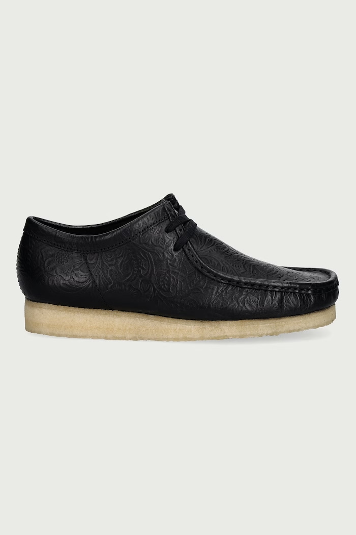 Clarks Originals Wallabee moccasins Men's leather 263280137 black AW26
