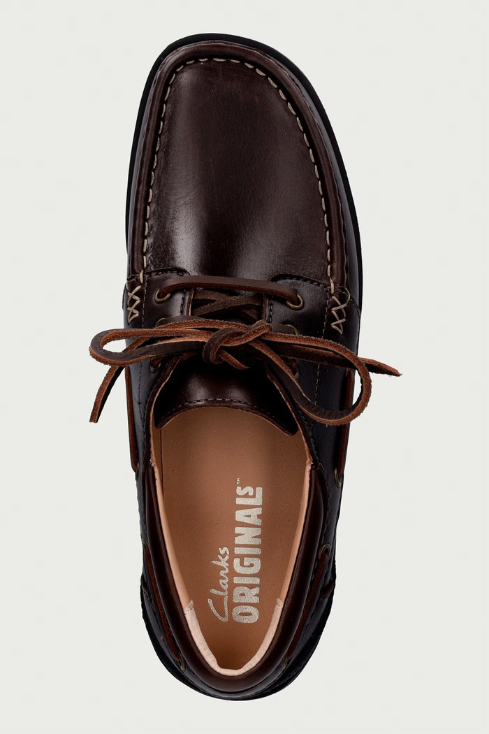 Yukoner Boat mokasyny męskie skórzane Clarks Originals 263275777 brązowy
