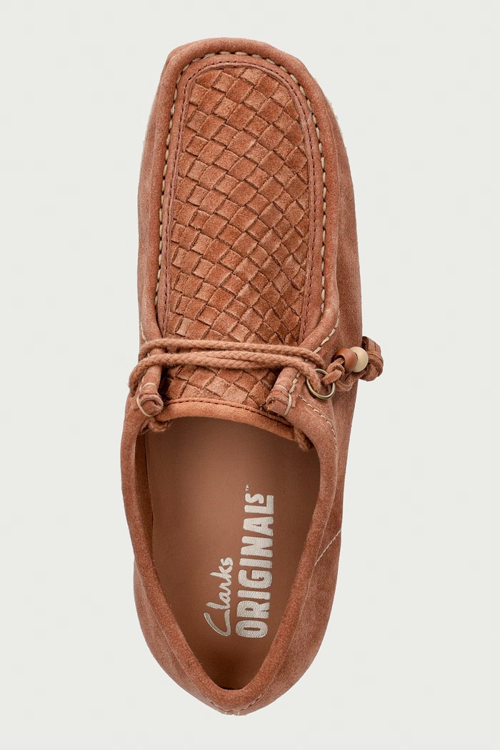 Wallabee mokasyny męskie zamszowe Clarks Originals 263275117 brązowy