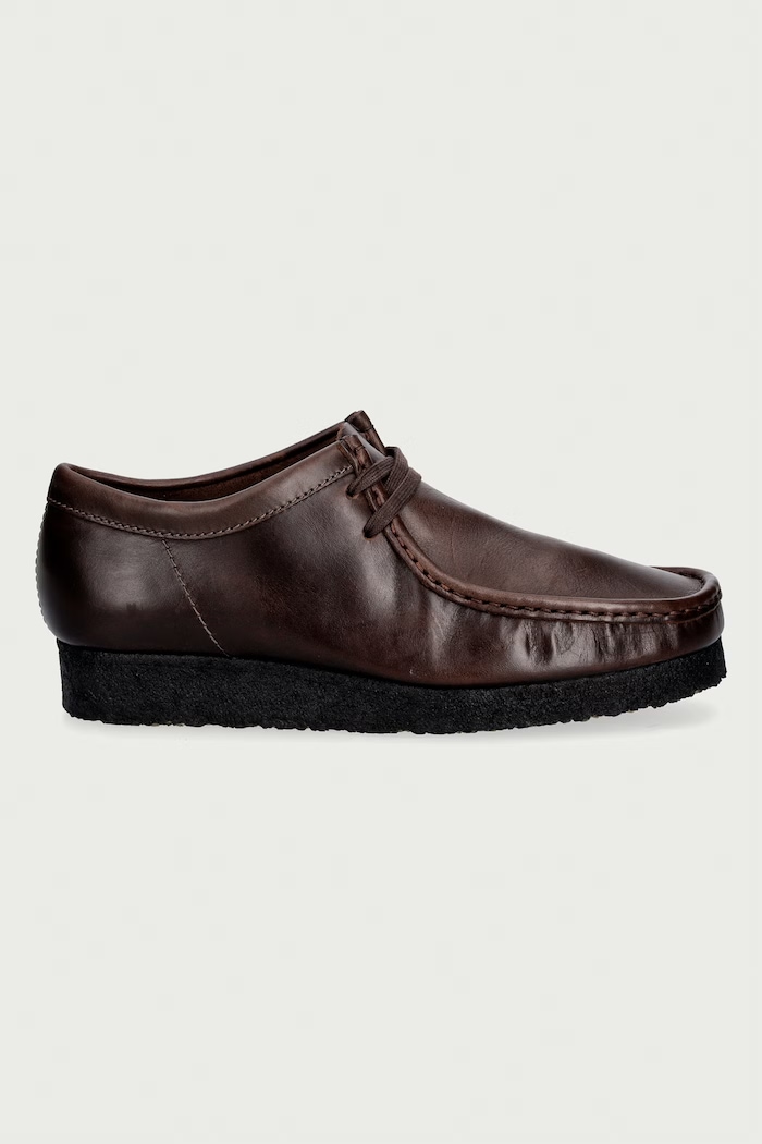 Clarks Originals Wallabee mokasyny męskie skórzane 263295137 czarny AW26
