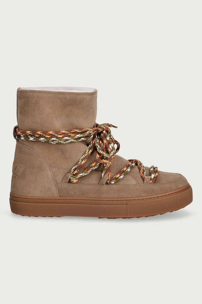 Inuikii Suede Double Tie śniegowce męskie zamszowe 2001.003.0201.250 beżowy AW26
