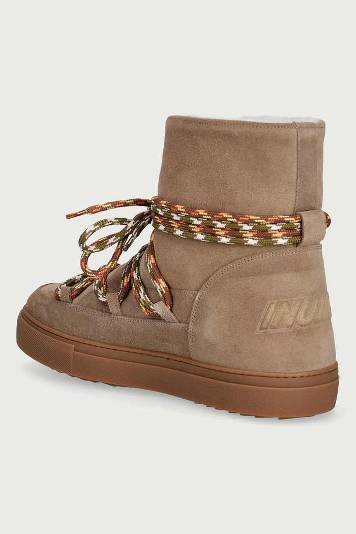 Obuwie Inuikii Suede Double Tie śniegowce męskie zamszowe 2001.003.0201.250 beżowy