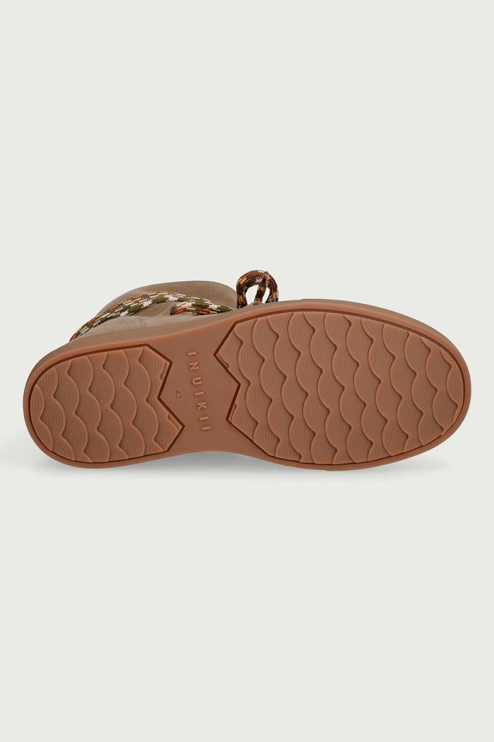 Suede Double Tie śniegowce męskie zamszowe Inuikii beżowy 2001.003.0201.250