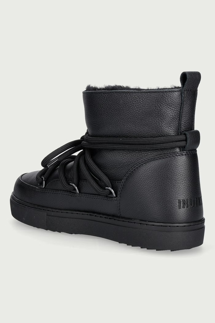 Obuwie Inuikii Full Leather śniegowce damskie skórzane 2001.003.0033.000 czarny
