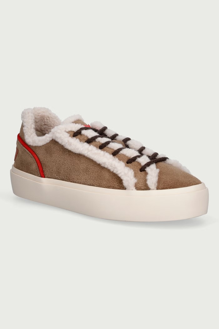 Inuikii Lila Shearling Lace Up sneakersy męskie zamszowe brązowy 2001.001.0091.262