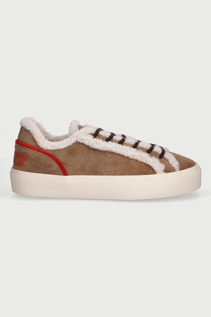 Inuikii Lila Shearling Lace Up sneakersy męskie zamszowe 2001.001.0091.262 brązowy AW26