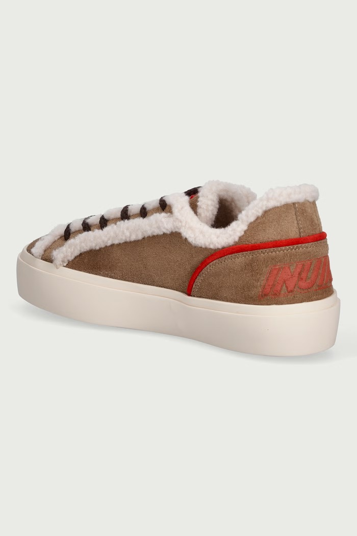 Obuwie Inuikii Lila Shearling Lace Up sneakersy męskie zamszowe 2001.001.0091.262 brązowy