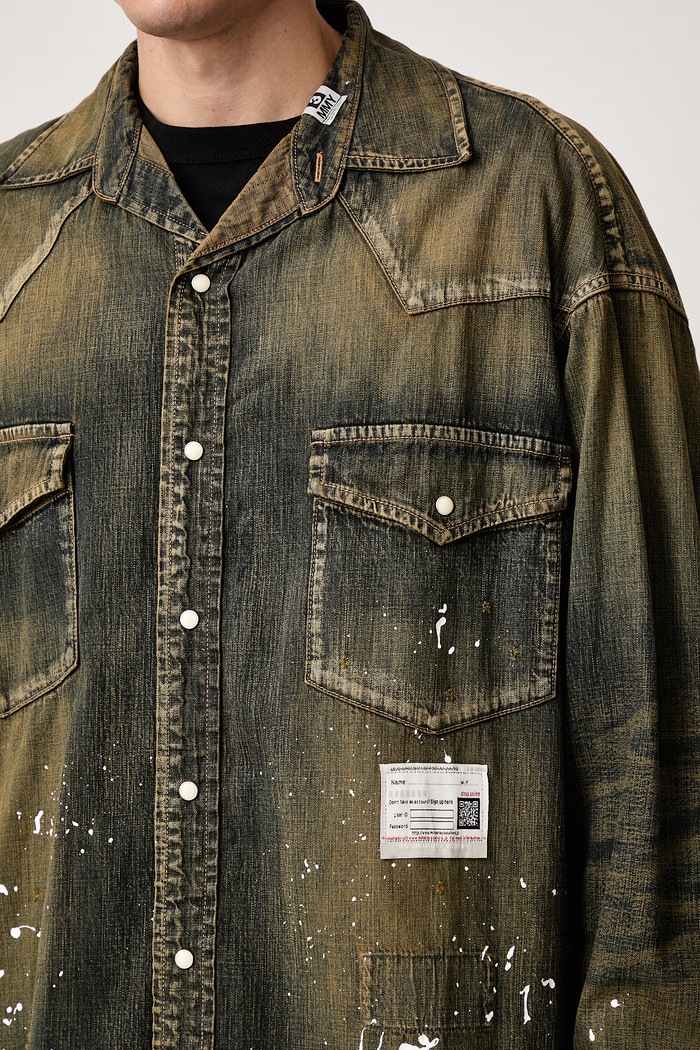 Maison MIHARA YASUHIRO Camicia in jeans da uomo A17SH027
