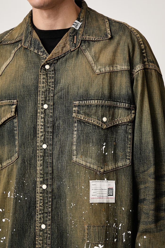 Maison MIHARA YASUHIRO Camicia in jeans da uomo A17SH027