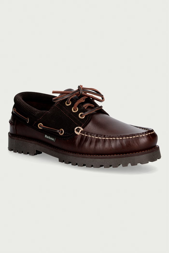 Barbour Deck Boat Shoe półbuty męskie skórzane brązowy MFO0795BR98