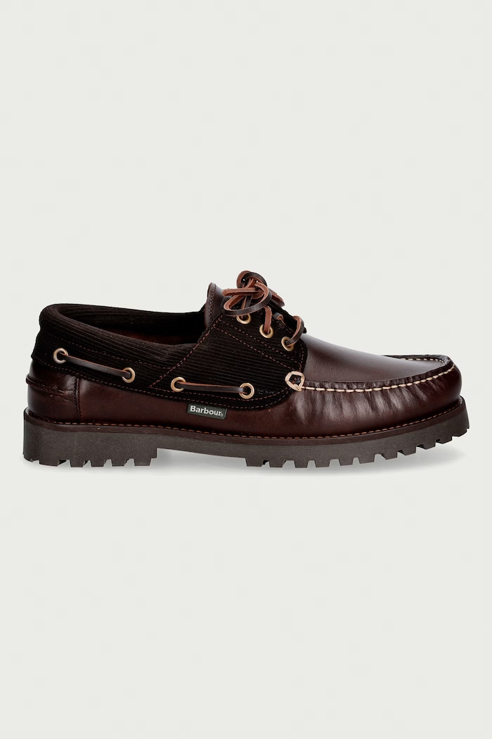 Barbour Deck Boat Shoe półbuty męskie skórzane MFO0795BR98 brązowy AW26