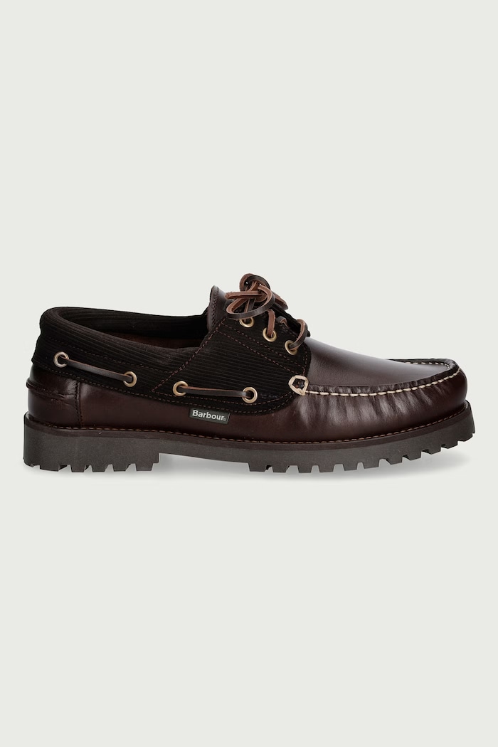 Barbour Deck Boat Shoe dress shoes men's leather MFO0795BR98 brown AW26