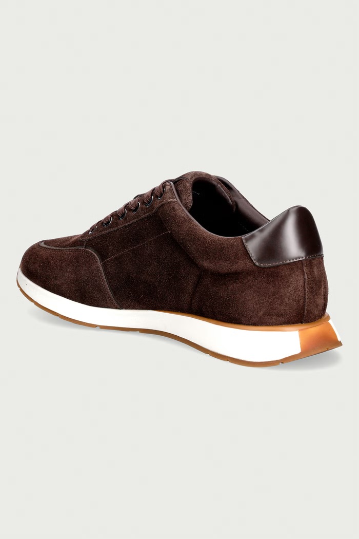Obuwie Baldinini sneakersy męskie zamszowe U7B403T1CRAB.3170 brązowy