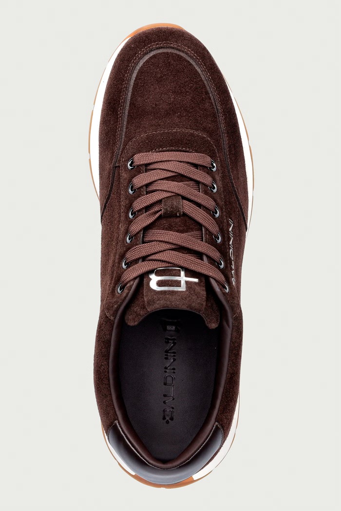 Baldinini sneakersy męskie zamszowe brązowy U7B403T1CRAB.3170