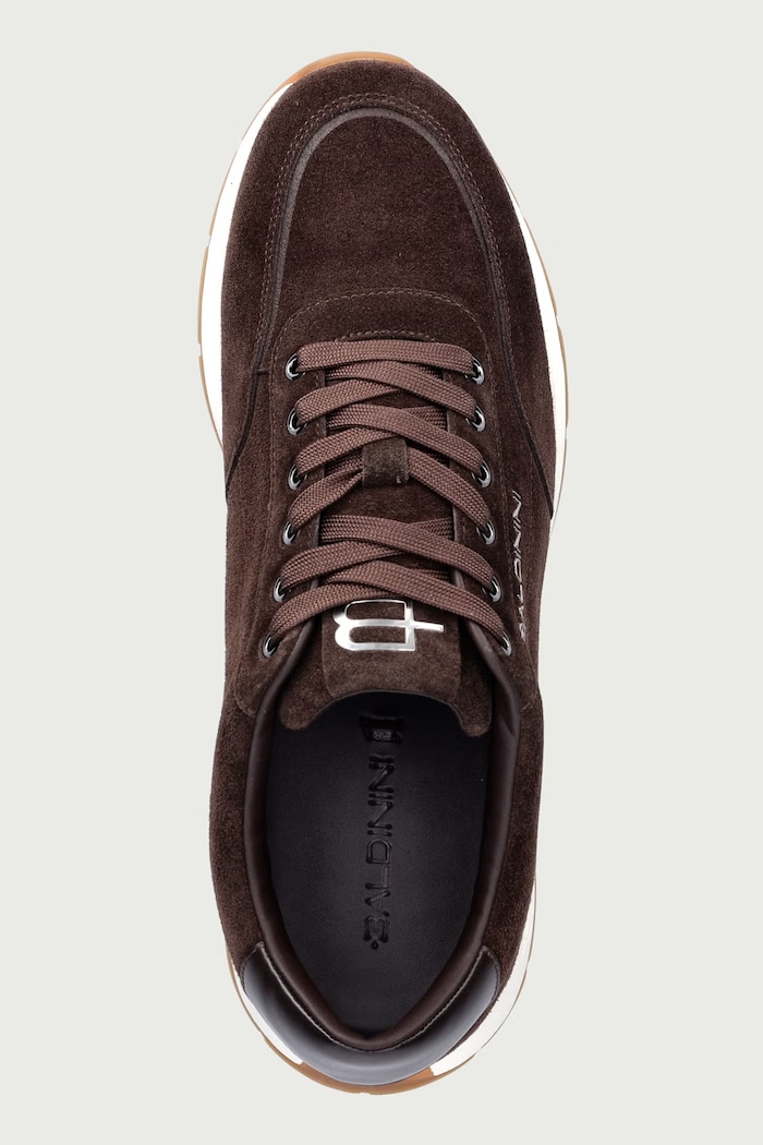 Sneakersy męskie zamszowe Baldinini U7B403T1CRAB.3170 brązowy