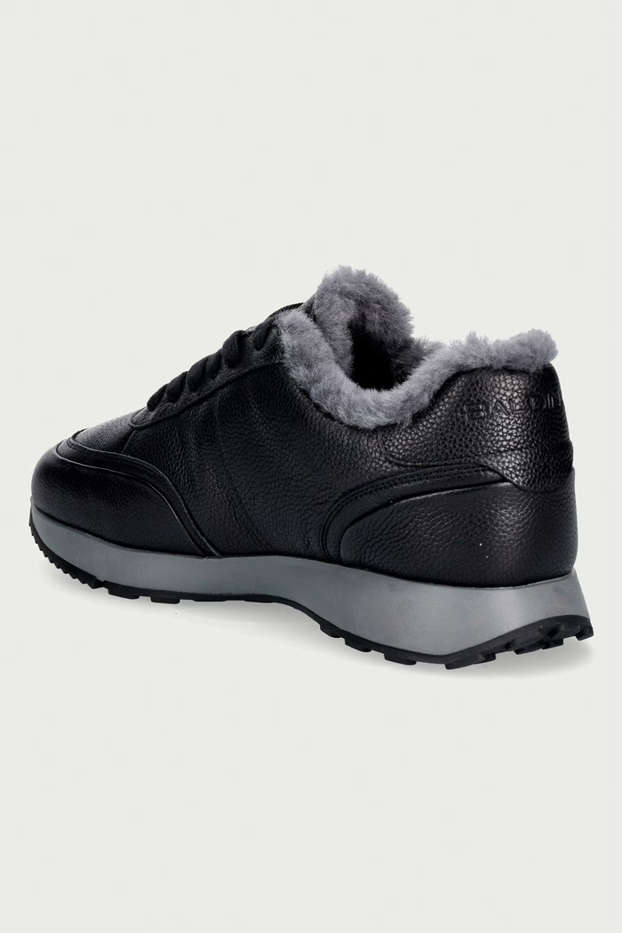Obuwie Baldinini sneakersy męskie skórzane U7B404A1BOTT.0000 czarny