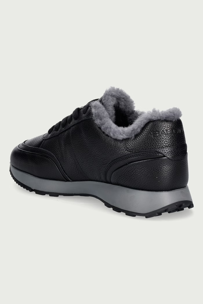 Obuwie Baldinini Sneakersy męskie skórzane U7B404A1BOTT.0000 czarny