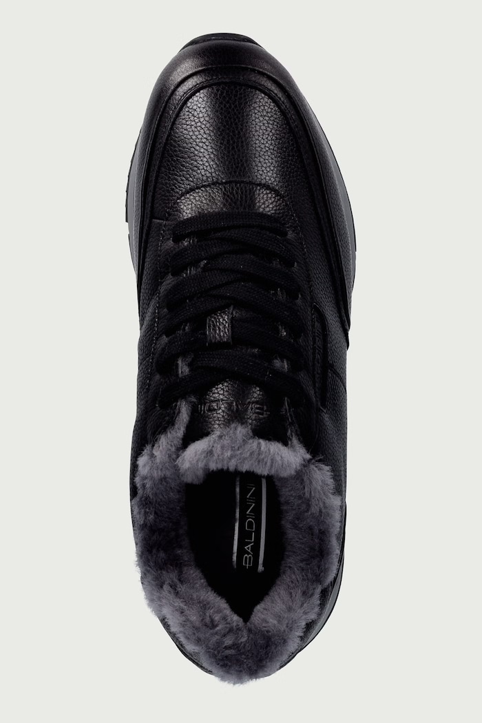 Sneakersy męskie skórzane Baldinini U7B404A1BOTT.0000 czarny