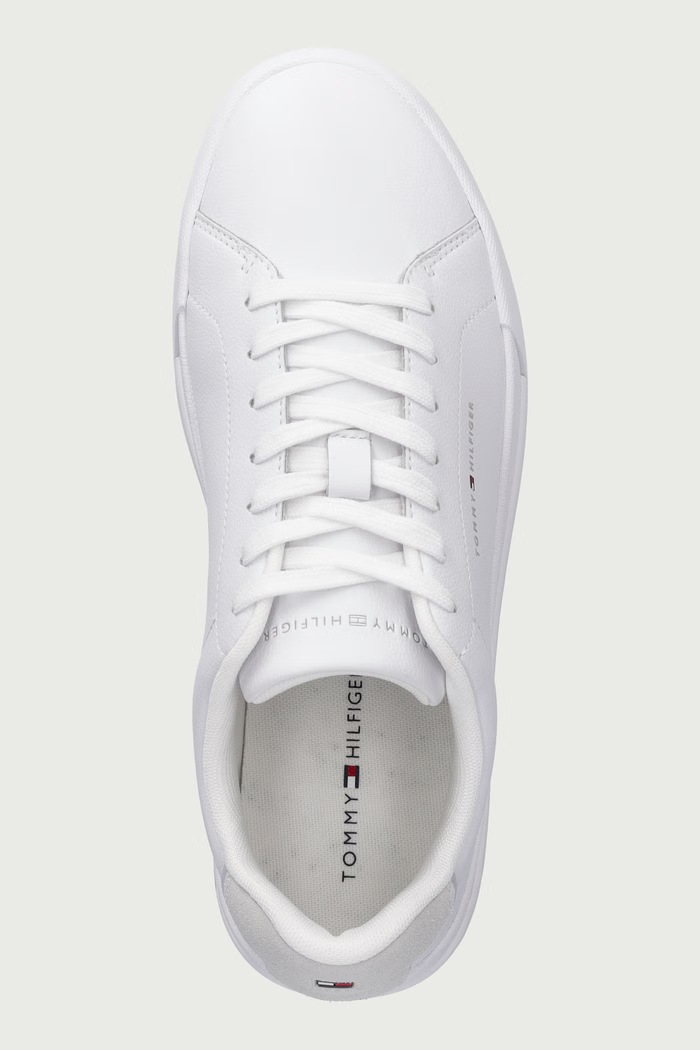 TH COURT CORE sneakers ανδρικά δερμάτινα Tommy Hilfiger FM0FM05904 λευκό