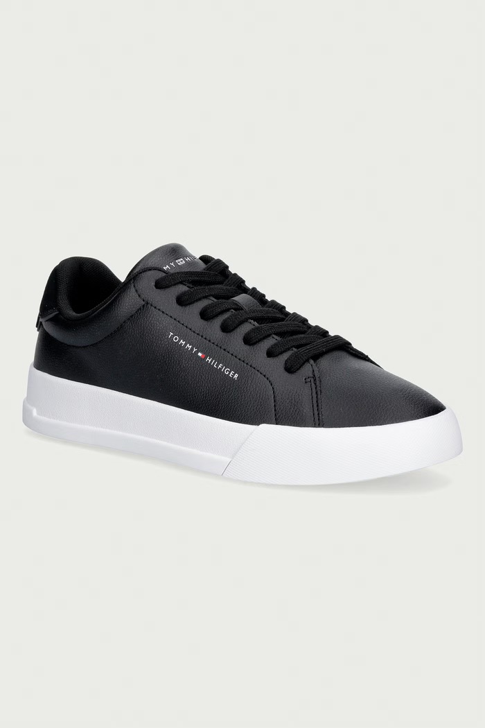 Tommy Hilfiger TH COURT CORE tenisice za muškarce od kože crna FM0FM05904