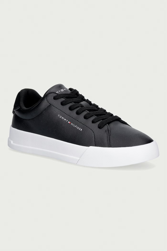 Tommy Hilfiger TH COURT CORE tenisice za muškarce od kože crna FM0FM05904