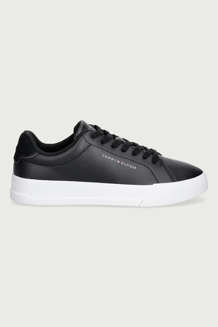 Tommy Hilfiger TH COURT CORE sneakers pentru bărbați din piele FM0FM05904 negru AW26