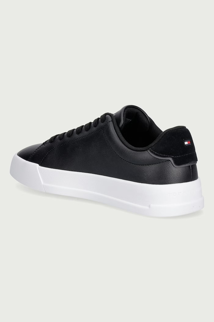 Încălțăminte Tommy Hilfiger TH COURT CORE sneakers pentru bărbați din piele FM0FM05904 negru