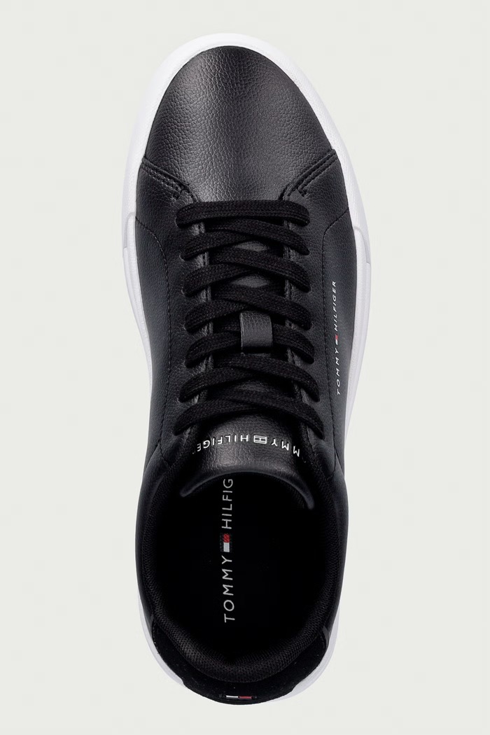 TH COURT CORE tenisice za muškarce od kože Tommy Hilfiger FM0FM05904 crna