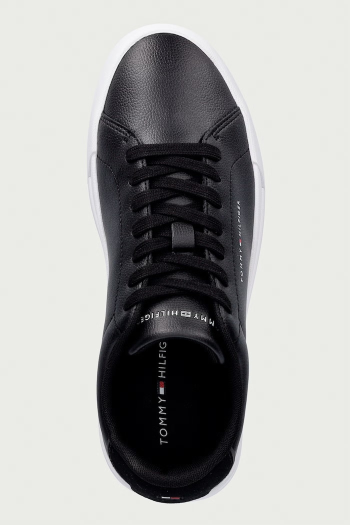 TH COURT CORE tenisice za muškarce od kože Tommy Hilfiger FM0FM05904 crna