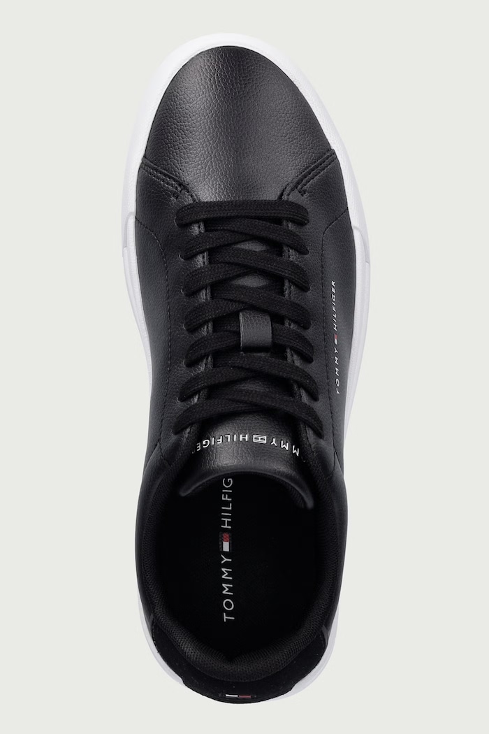 TH COURT CORE sneakers pentru bărbați din piele Tommy Hilfiger FM0FM05904 negru