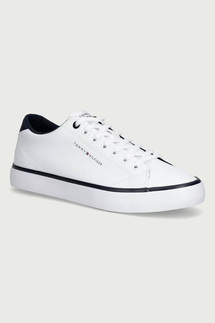 Tommy Hilfiger TH HI VULC CORE LOW LEATHER teniși pentru bărbați alb FM0FM05739