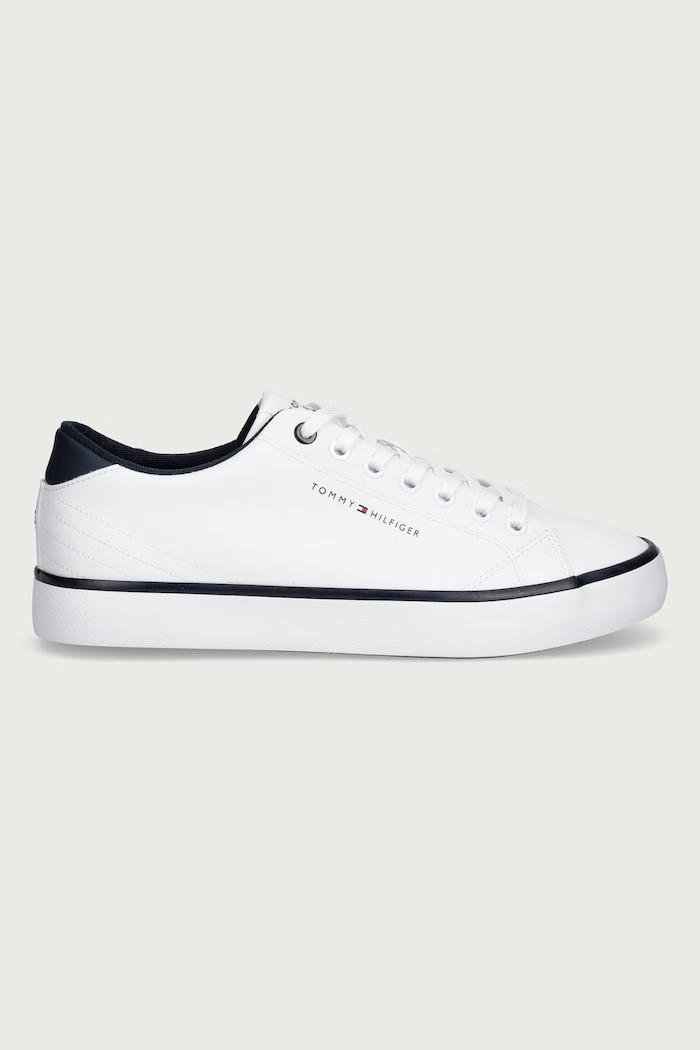 Tommy Hilfiger TH HI VULC CORE LOW LEATHER teniși pentru bărbați FM0FM05739 alb AW26