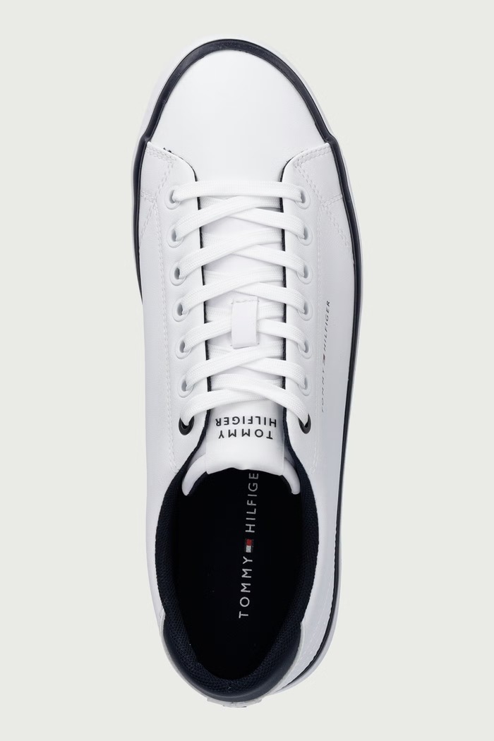 TH HI VULC CORE LOW LEATHER πάνινα sneakers Ανδρικά Tommy Hilfiger FM0FM05739 λευκό
