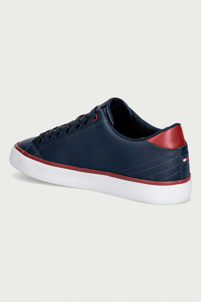 Obuća Tommy Hilfiger TH HI VULC CORE LOW LEATHER tenisice za muškarce FM0FM05739 mornarsko plava