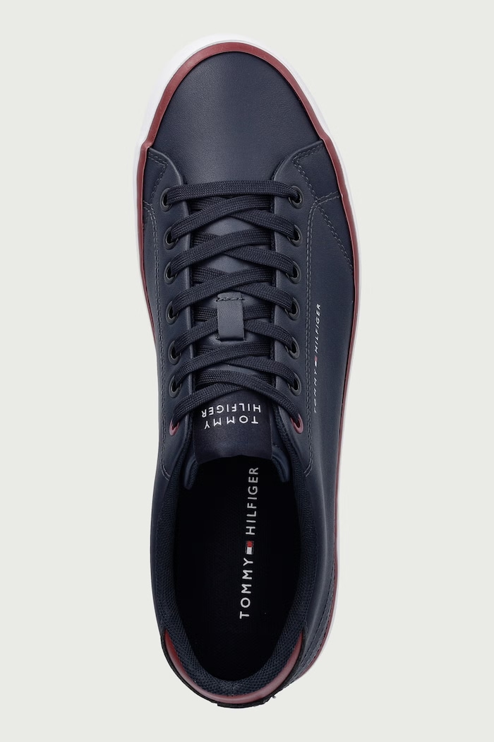 TH HI VULC CORE LOW LEATHER teniși pentru bărbați Tommy Hilfiger FM0FM05739 bleumarin