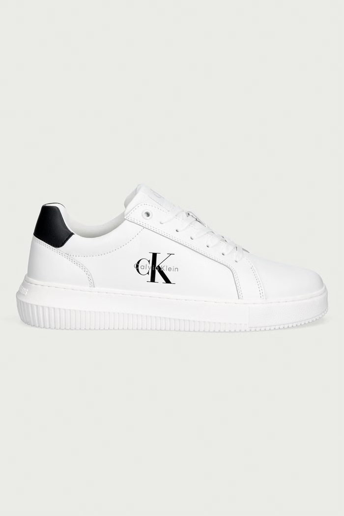Calvin Klein CHUNKY CUPSOLE MONO LTH sneakers ανδρικά δερμάτινα YM0YM013170LD λευκό AW26