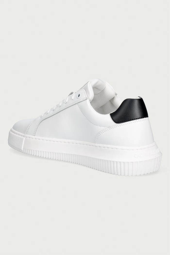 Παπούτσια Calvin Klein CHUNKY CUPSOLE MONO LTH sneakers ανδρικά δερμάτινα YM0YM013170LD λευκό