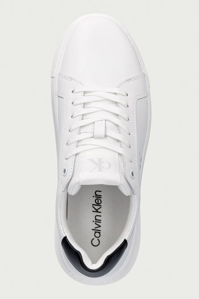 CHUNKY CUPSOLE MONO LTH sneakers ανδρικά δερμάτινα Calvin Klein YM0YM013170LD λευκό