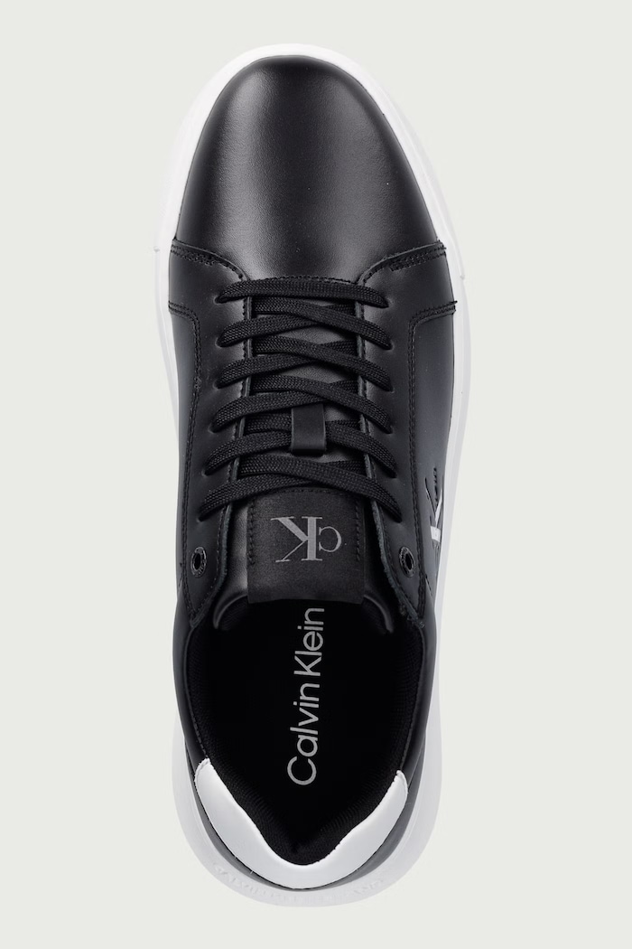CHUNKY CUPSOLE MONO LTH sneakers pánske kožené Calvin Klein YM0YM013170GJ čierna